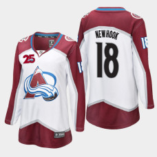 Women Colorado Avalanche Alex Newhook #18 2021 Away White Jersey