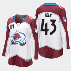 Colorado Avalanche Darren Helm #43 White 2022 Stanley Cup Final Away Jersey Women