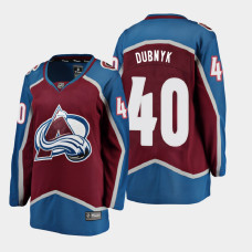 Women Colorado Avalanche Devan Dubnyk #40 2021 Home Burgundy Jersey