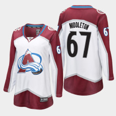 Women Colorado Avalanche Keaton Middleton #67 2021 Away White Jersey