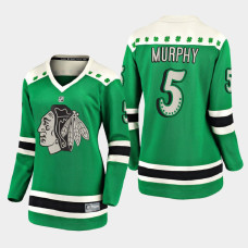 Women Chicago Blackhawks Connor Murphy 2021 St. Patrick's Day Jersey - Green