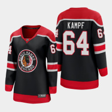 Women Chicago Blackhawks David Kampf #64 2021 Special Edition Black Jersey