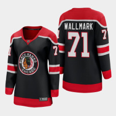 Women Chicago Blackhawks Lucas Wallmark #71 2021 Special Edition Black Jersey