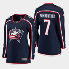 Women Columbus Blue Jackets Gavin Bayreuther #7 2021 Home Navy Jersey