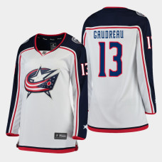 Columbus Blue Jackets Johnny Gaudreau #13 White Away Breakaway Player 2022 Jersey Women