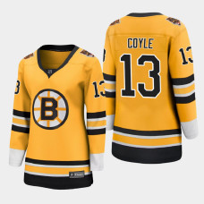 Women Boston Bruins Charlie Coyle #13 2021 Special Edition Gold Jersey