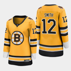 Women Boston Bruins Craig Smith #12 2021 Special Edition Gold Jersey