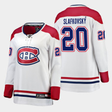 Montreal Canadiens Juraj Slafkovsky #60 White Away 2022 NHL Draft Jersey Women