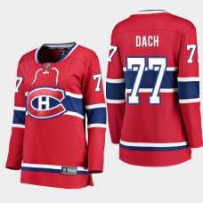 Montreal Canadiens Kirby Dach #77 Red Home Breakaway Player 2022 Jersey Women