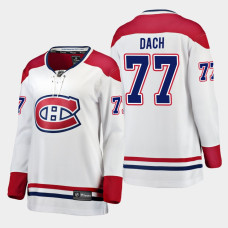 Montreal Canadiens Kirby Dach #77 White Away Breakaway Player 2022 Jersey Women