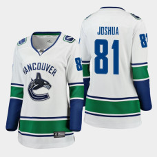 Vancouver Canucks Dakota Joshua #81 White Away Breakaway Player 2022 Jersey Women