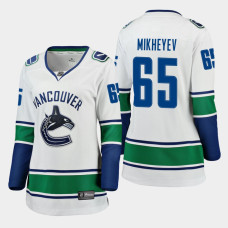 Vancouver Canucks Ilya Mikheyev #65 White Away Breakaway Player 2022 Jersey Women