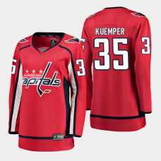 Washington Capitals Darcy Kuemper #35 Red Home Breakaway Player 2022 Jersey Women