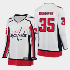 Washington Capitals Darcy Kuemper #35 White Away Breakaway Player 2022 Jersey Women