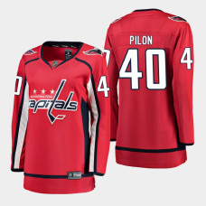 Women Washington Capitals Garrett Pilon #40 2021 Home Red Jersey