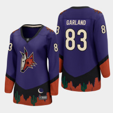 Women Arizona Coyotes Conor Garland #83 2021 Special Edition Purple Jersey