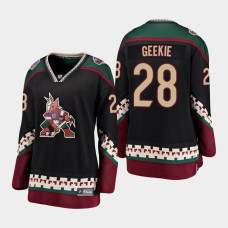 Arizona Coyotes Conor Geekie #28 Black Home 2022 NHL Draft Jersey Women