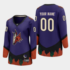 Women Arizona Coyotes Custom #00 2021 Special Edition Purple Jersey