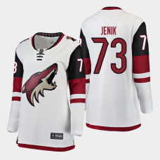 Women Arizona Coyotes Jan Jenik #73 2021 Away White Jersey