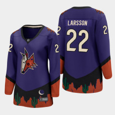 Women Arizona Coyotes Johan Larsson #22 2021 Special Edition Purple Jersey