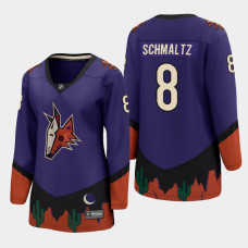 Women Arizona Coyotes Nick Schmaltz #8 2021 Special Edition Purple Jersey