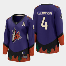 Women Arizona Coyotes Niklas Hjalmarsson #4 2021 Special Edition Purple Jersey