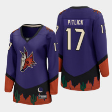 Women Arizona Coyotes Tyler Pitlick #17 2021 Special Edition Purple Jersey