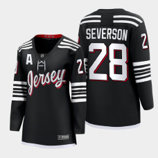 New Jersey Devils Damon Severson #28 Black Alternate Premier 2022 Jersey Women