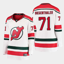 Women New Jersey Devils Jonas Siegenthaler #71 2021 Alternate White Jersey