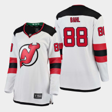 Women New Jersey Devils Kevin Bahl #88 2021 Away White Jersey