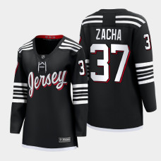 New Jersey Devils Pavel Zacha #37 Black Alternate Premier 2022 Jersey Women