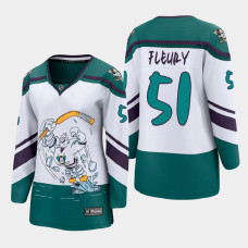 Women Anaheim Ducks Haydn Fleury #51 2021 Reverse Retro White Jersey