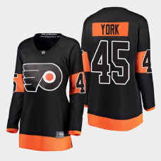 Women Philadelphia Flyers Cam York #45 2021 Alternate Black Jersey