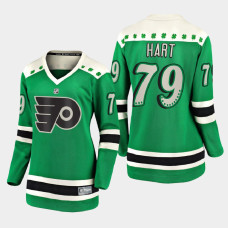 Women Philadelphia Flyers Carter Hart 2021 St. Patrick's Day Jersey - Green