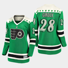 Women Philadelphia Flyers Claude Giroux 2021 St. Patrick's Day Jersey - Green