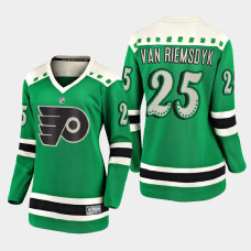 Women Philadelphia Flyers James van Riemsdyk 2021 St. Patrick's Day Jersey - Green