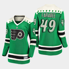 Women Philadelphia Flyers Joel Farabee 2021 St. Patrick's Day Jersey - Green