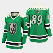 Women Vegas Golden Knights Alex Tuch St. Patrick's Day Jersey - Green With 2023 Stanley Cup Patch