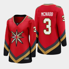 Women Vegas Golden Knights Brayden McNabb #3 Special Edition Red Jersey With 2023 Stanley Cup Patch