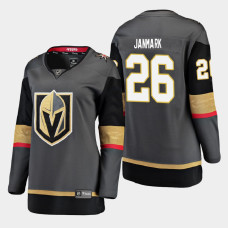 Women Vegas Golden Knights Mattias Janmark #26 Home Black Jersey With 2023 Stanley Cup Patch