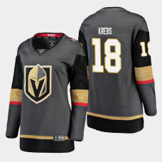 Women Vegas Golden Knights Peyton Krebs Home Jersey - Black With 2023 Stanley Cup Patch