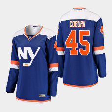 Women New York Islanders Braydon Coburn #45 2021 Alternate Blue Jersey