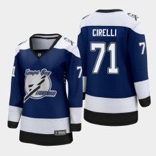 Women Tampa Bay Lightning Anthony Cirelli #71 2021 Special Edition Blue Jersey