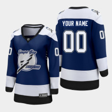 Women Tampa Bay Lightning Custom #00 2021 Special Edition Blue Jersey