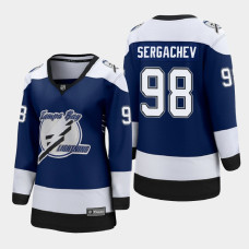 Women Tampa Bay Lightning Mikhail Sergachev #98 2021 Special Edition Blue Jersey