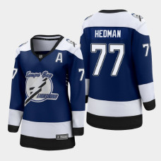 Women Tampa Bay Lightning Victor Hedman #77 2021 Special Edition Blue Jersey