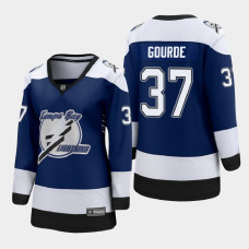 Women Tampa Bay Lightning Yanni Gourde #37 2021 Special Edition Blue Jersey