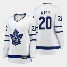 Women Toronto Maple Leafs Riley Nash #20 2021 Away White Jersey