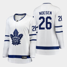 Women Toronto Maple Leafs Stefan Noesen #26 2021 Away White Jersey