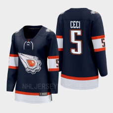 Cody Ceci Edmonton Oilers 2022 Special Edition 2.0 Women Breakaway Player Retro Jersey Navy